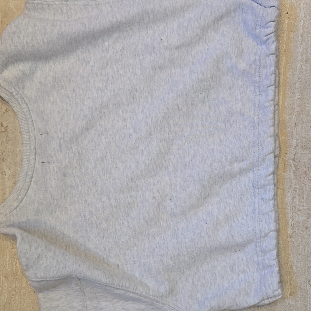 Playboy by Pacsun Light Heather Gray Cropped Drawstring Sweatshirt - Picture 9 of 10